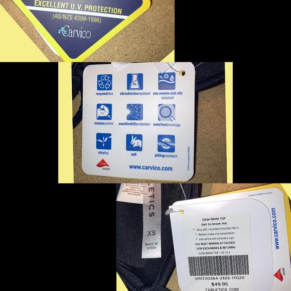 NWT Fabletics Dash Bikini Top XS 2-4 - Picture 5 of 5